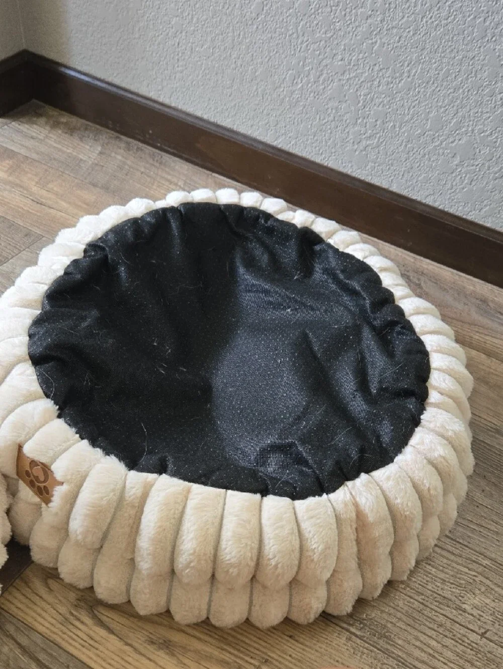 Plush Cream Pet Bed